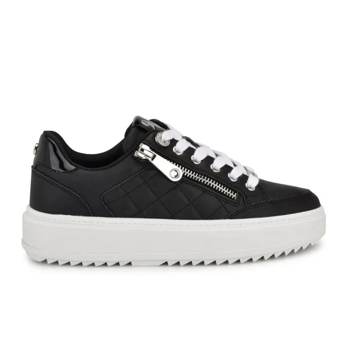Dulah LaceUp Platform Sneakers Black Women Nine West Sneakers