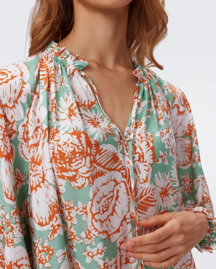 DVF Dresses Women Fortina Dress June Bloom Jade