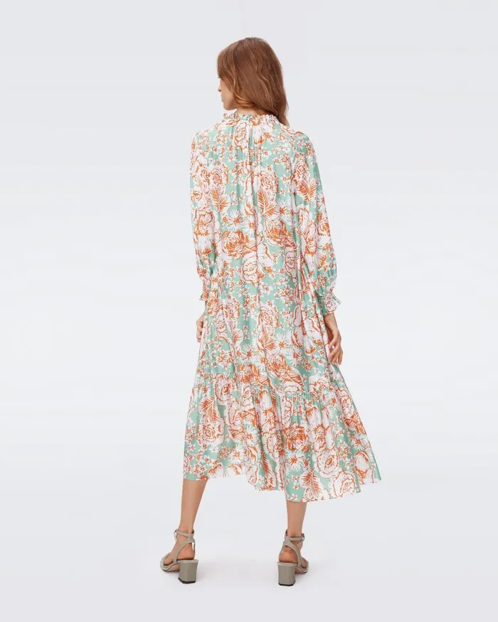 DVF Dresses Women Fortina Dress June Bloom Jade