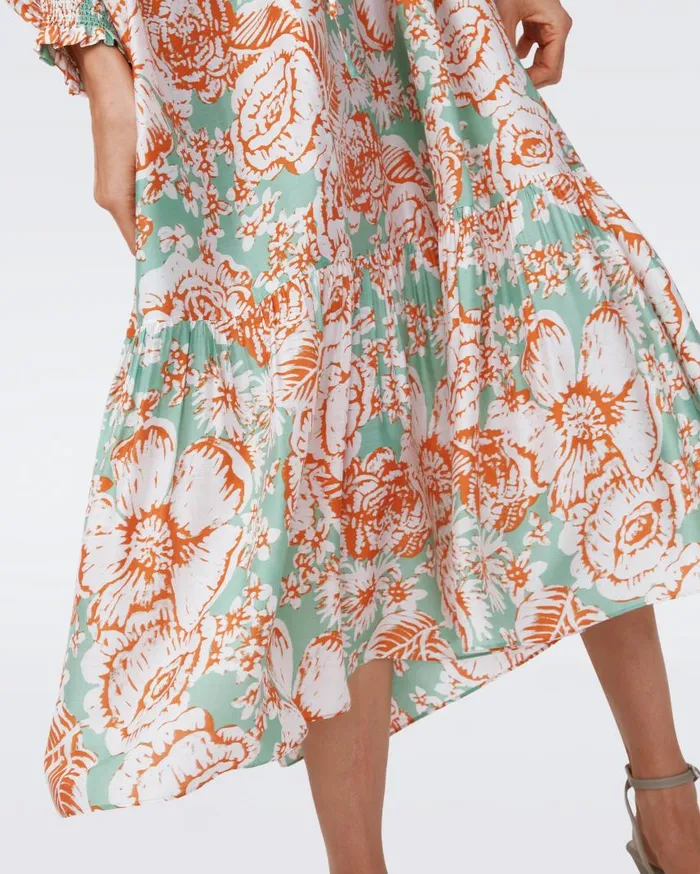 DVF Dresses Women Fortina Dress June Bloom Jade