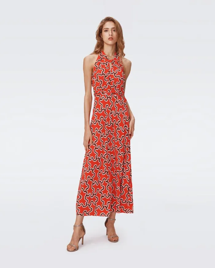 DVF Dresses Women Nyck Dress Tiny Cloud Patch Red