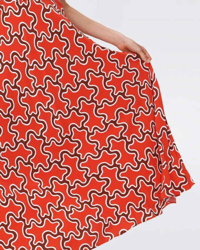 DVF Dresses Women Nyck Dress Tiny Cloud Patch Red