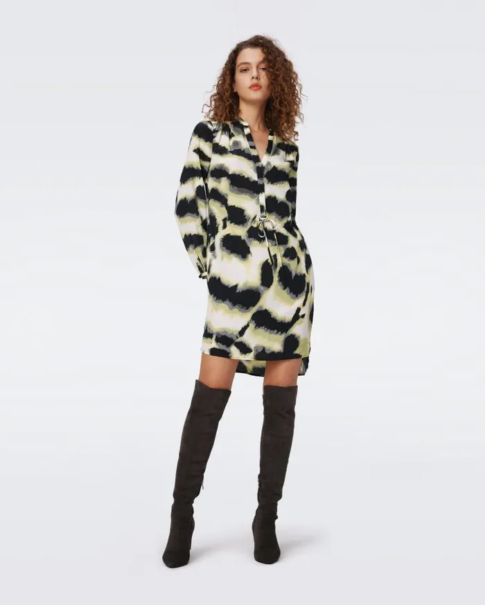 DVF Dresses Women Sonoya Dress Wild Thing Shadow Green