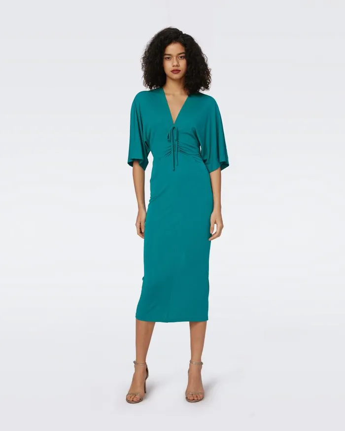 DVF Dresses Women Valerie Dress Emerald