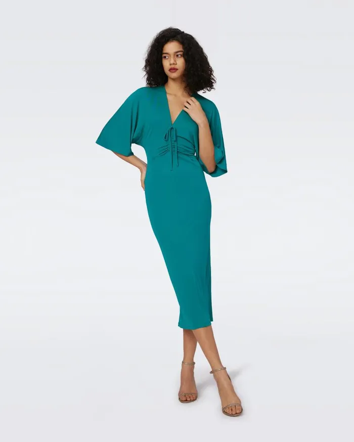DVF Dresses Women Valerie Dress Emerald