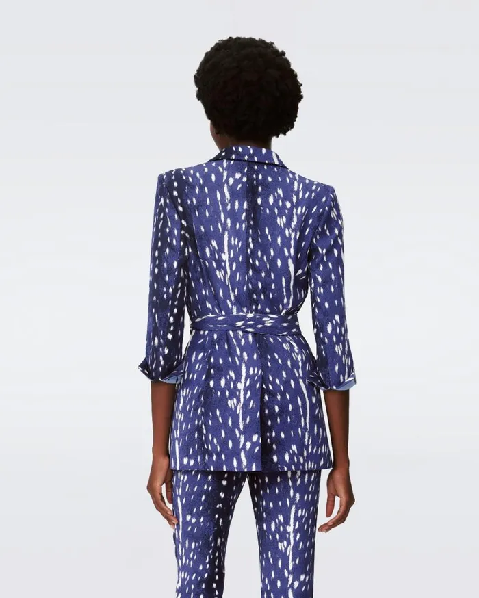 DVF Jackets and Coats Women Emiliano Jacket Fawn Perfect Navy