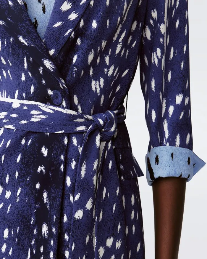 DVF Jackets and Coats Women Emiliano Jacket Fawn Perfect Navy