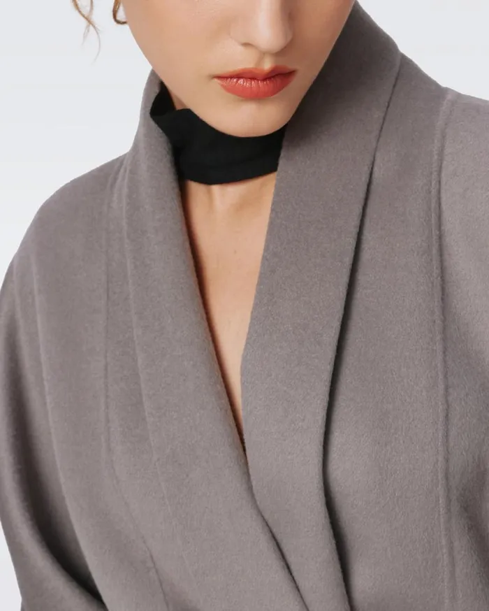 DVF Jackets and Coats Women Tom Wool Coat Elephant Grey