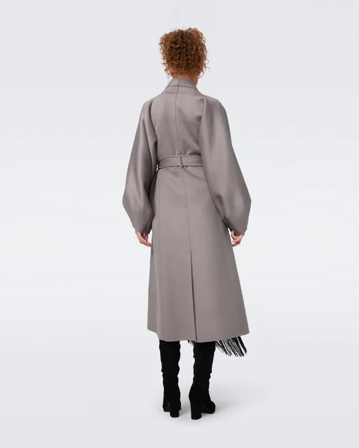 DVF Jackets and Coats Women Tom Wool Coat Elephant Grey