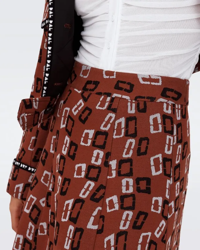 DVF Skirts Women Aphrodite Skirt Chain Spots Brown