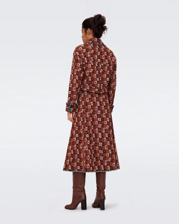 DVF Skirts Women Aphrodite Skirt Chain Spots Brown