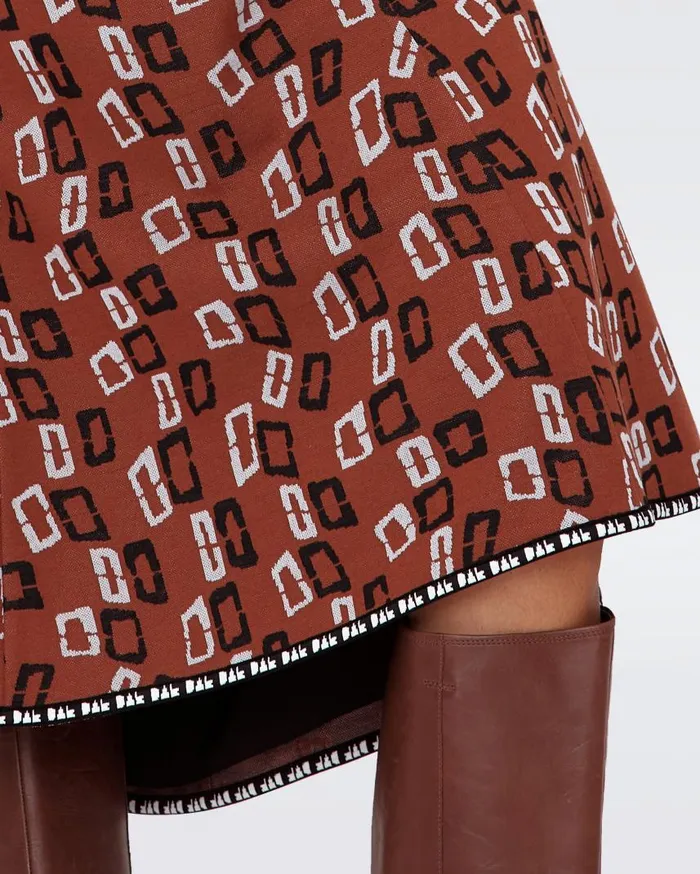 DVF Skirts Women Aphrodite Skirt Chain Spots Brown
