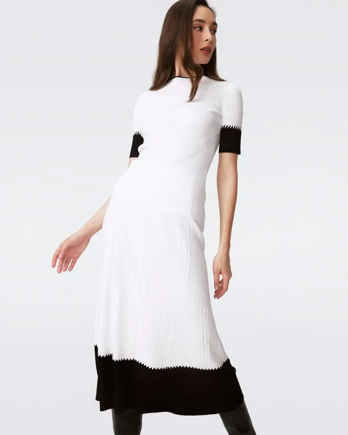 DVF Skirts Women Benedetta Skirt Ivory And Black
