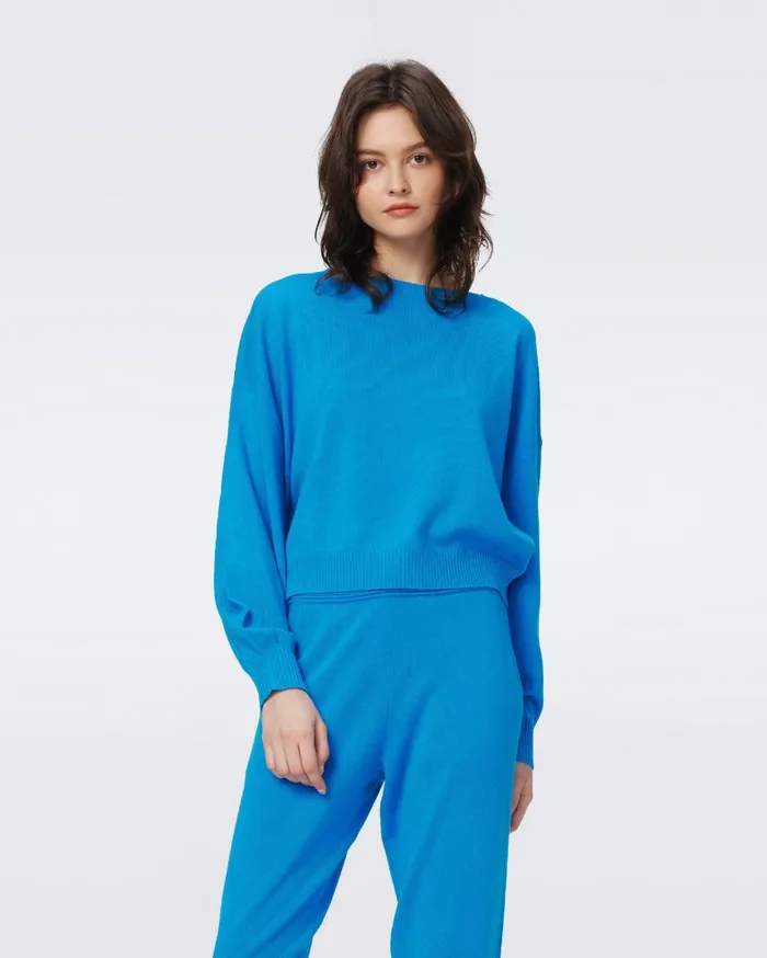 DVF Tops Women Ken WoolCashmere Top Peacock