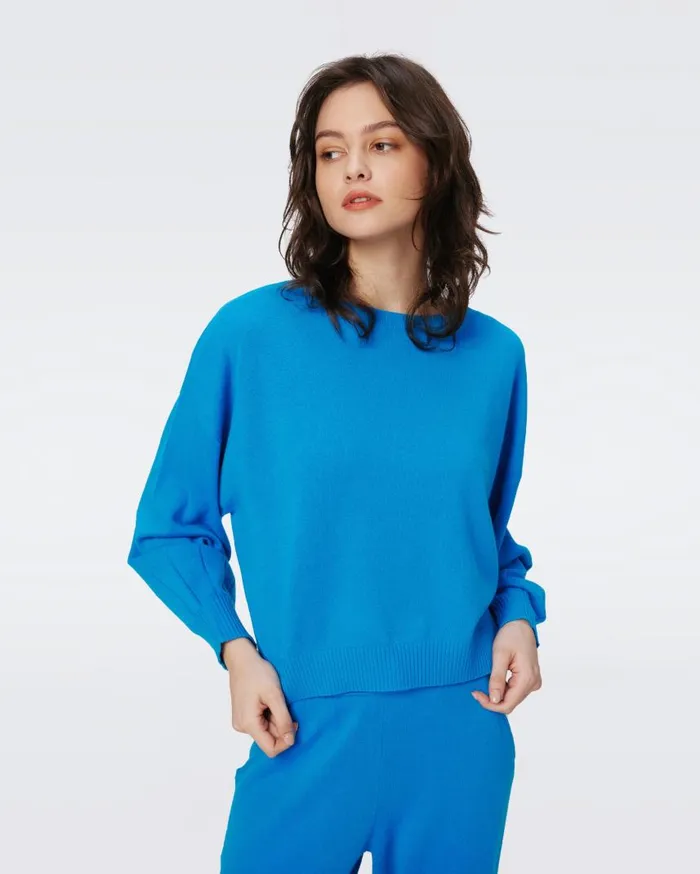 DVF Tops Women Ken WoolCashmere Top Peacock
