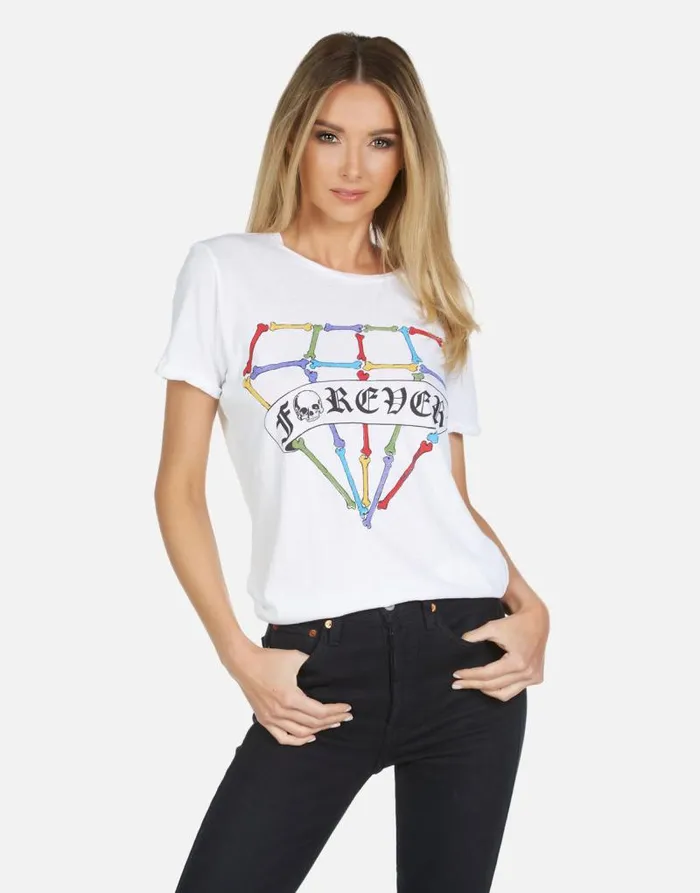 Edda Bone Diamond White Women Lauren Moshi Short Sleeve