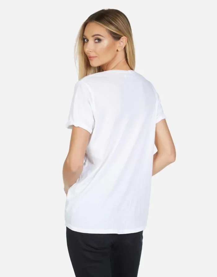 Edda Bone Diamond White Women Lauren Moshi Short Sleeve