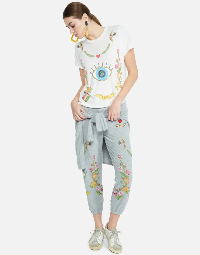 Edda Floral Eye Love Milk Women Lauren Moshi Short Sleeve