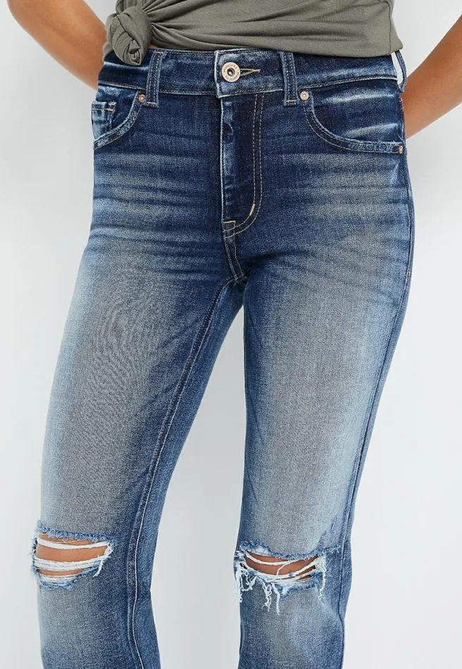 Edgely High Rise Medium Ripped Straight Jean Women Maurices Jeans