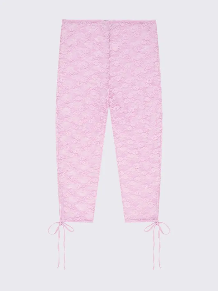 Elara Pink Lace Capri Leggings Women Minga London Socks and Tights