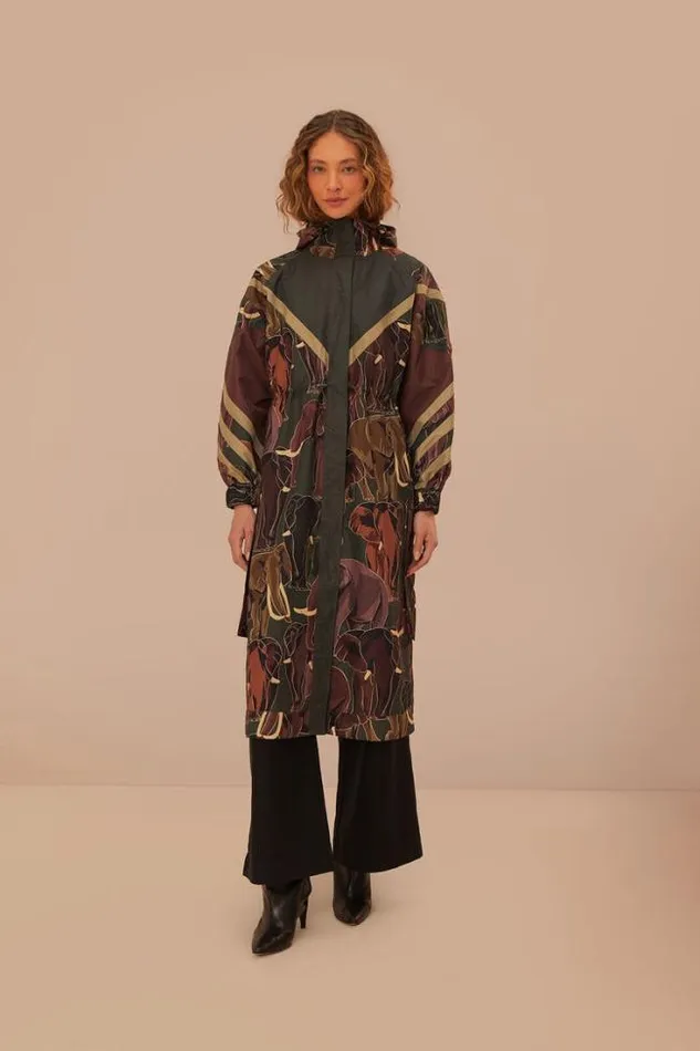 Elephants Maxi Raincoat Women FARM Rio Coats