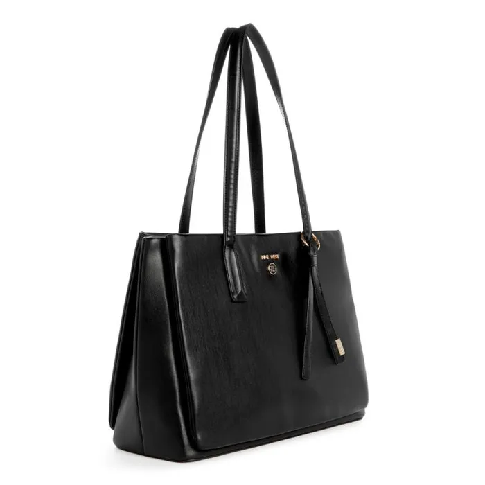 Eliena Triple Compartment Tote Black Women Nine West Totes and Backpacks
