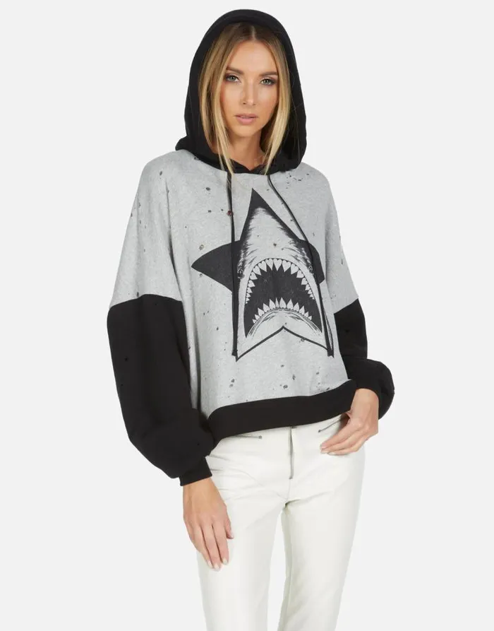Ellie Star Shark Heather Greyblack Women Lauren Moshi Hoodies