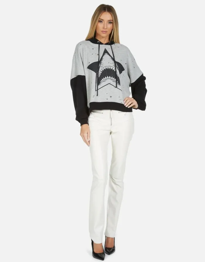 Ellie Star Shark Heather Greyblack Women Lauren Moshi Hoodies
