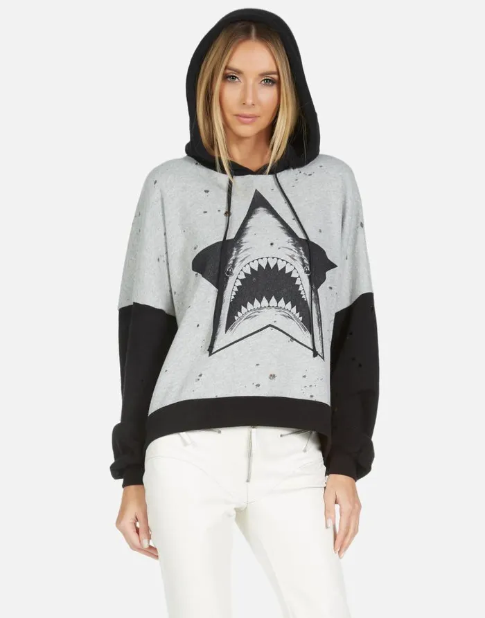 Ellie Star Shark Heather Greyblack Women Lauren Moshi Hoodies