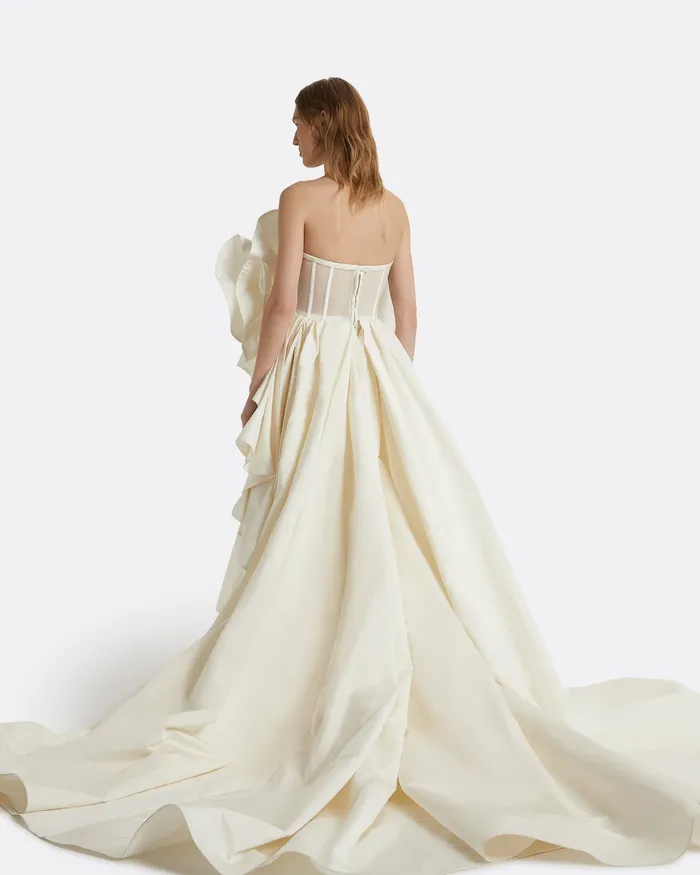 Elsie Ivory Long Dress Ivory Women Bridal Safiyaa