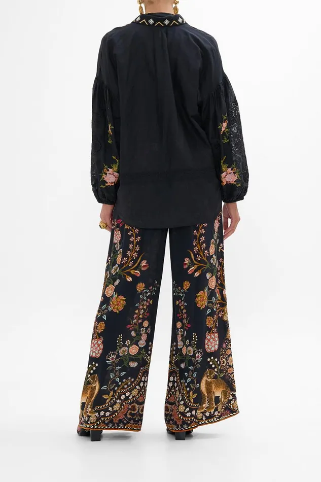 EMBROIDERED BALLOON SLEEVE SHIRT BLOUSE LOOM TO TOMB Loom To Tomb Womens Camilla Blouses and Shirts