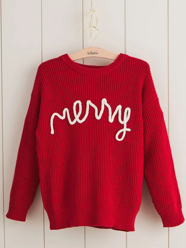 Embroidered Merry Mama Sweater Red Women Altar039d State Mama