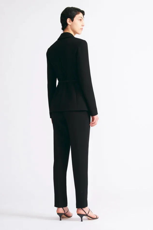 Emilia Wickstead Arabella Trousers In Black Double Crepe Women Trousers