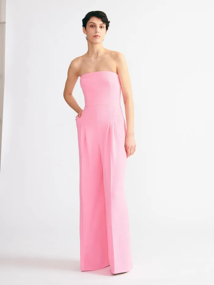 Emilia Wickstead Marcie Jumpsuit In Pink Double Crepe Women Jumpsuits
