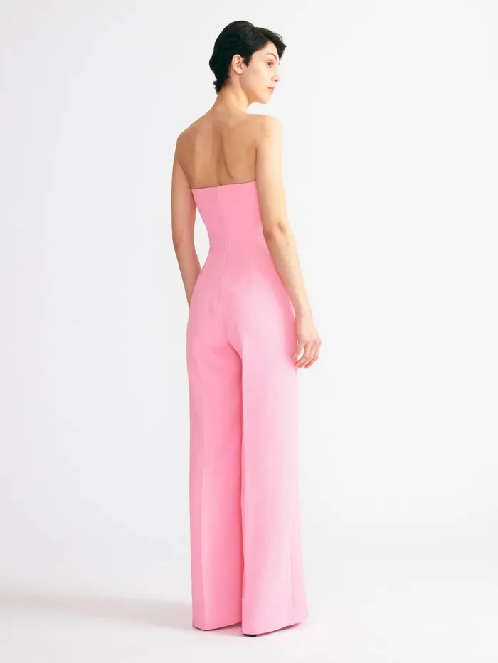 Emilia Wickstead Marcie Jumpsuit In Pink Double Crepe Women Jumpsuits