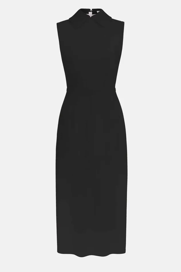 Emilia Wickstead Miles Dress In Black Double Crepe Women Dresses