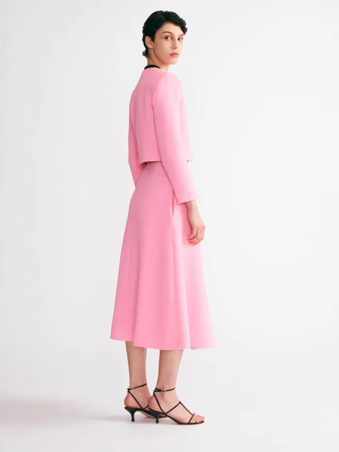 Emilia Wickstead Mirca Jacket In Pink Double Crepe Women Jackets And Coats