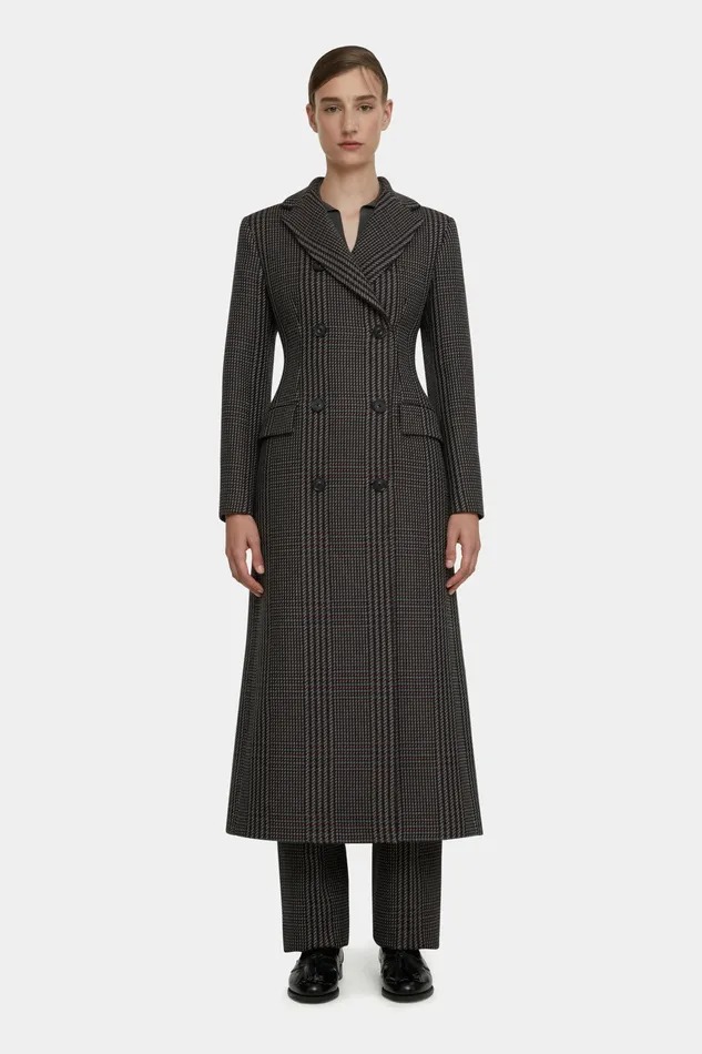 Emilia Wickstead Sukio Coat In Prince Of Wales Check Merino Wool Women Jackets And Coats Emilia Wickstead Sukio Coat In Prince Of Wales Check Merino Wool Women Jackets And Coats