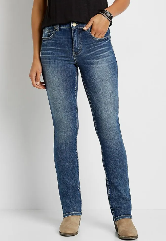 Everflex High Rise Medium Wash Baby Bootcut Jean Women Maurices Jeans