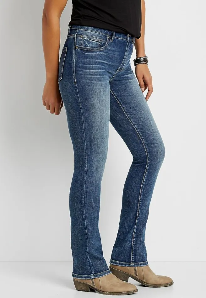 Everflex High Rise Medium Wash Baby Bootcut Jean Women Maurices Jeans