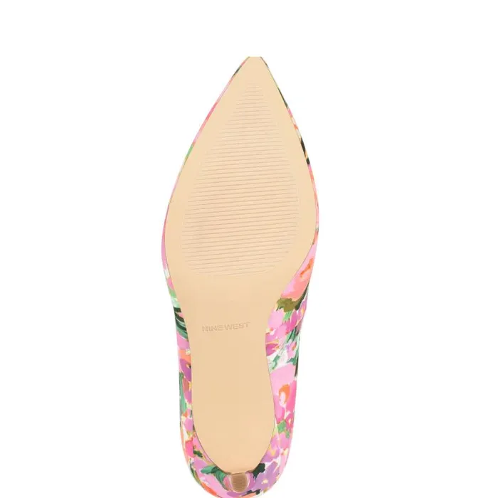 Ezra Pointy Toe Pumps Pink Floral Women Nine West Heels