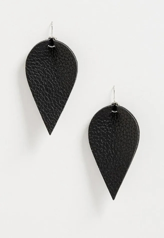 Faux Leather Folded Teardrop Earrings Women Maurices Jewelry