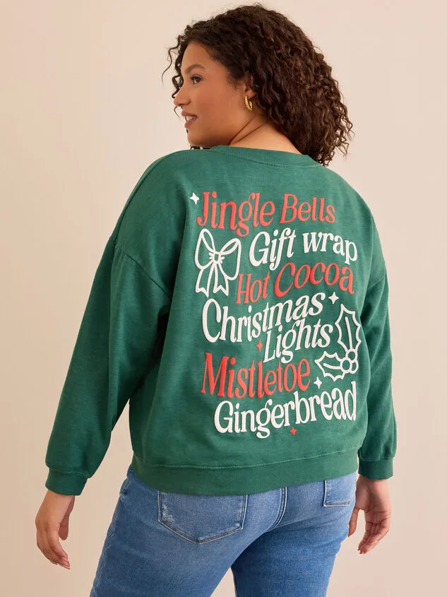 Favorite Things Graphic Sweatshirt Green Women Altar039d State Tops