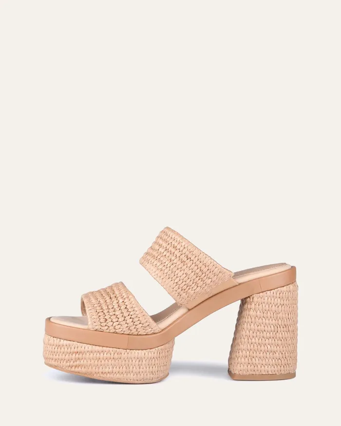 Felicity high heel platform sandals tan raffia HIGH SANDALS jomercer Women Felicity high heel platform sandals tan raffia HIGH SANDALS jomercer Women