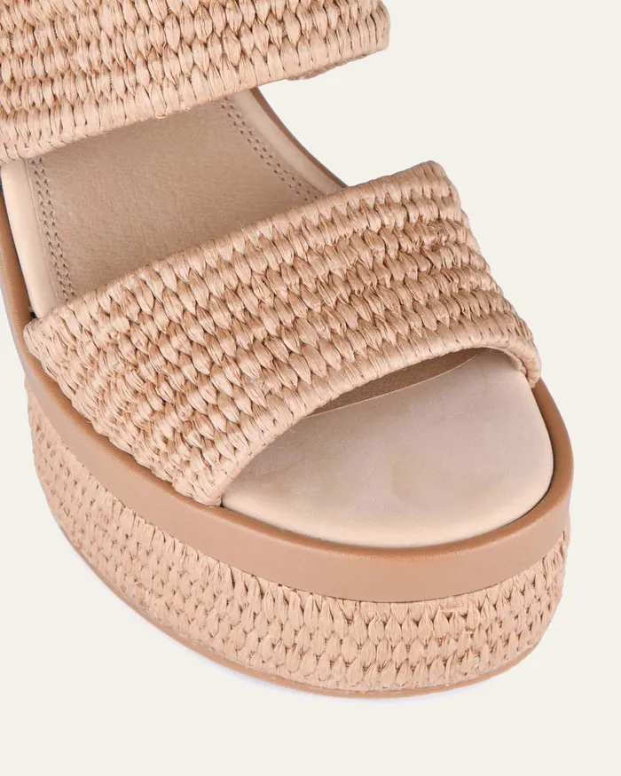 Felicity high heel platform sandals tan raffia HIGH SANDALS jomercer Women Felicity high heel platform sandals tan raffia HIGH SANDALS jomercer Women
