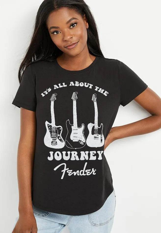 Fender Guitar Graphic Tee Women Maurices Tops