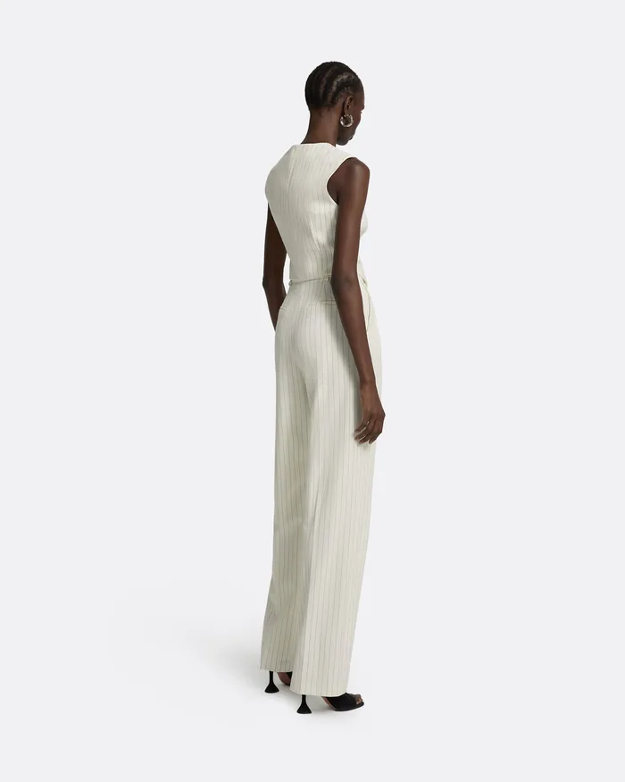 Ferna Ivory Pinstripe Trousers Ivory Pinstripe Women Trousers Safiyaa