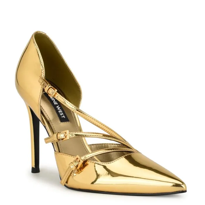 Filma Pointy Toe Pumps Bronze Women Nine West Heels Filma Pointy Toe Pumps Bronze Women Nine West Heels