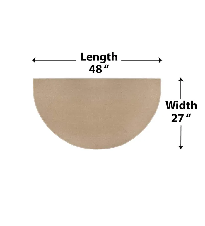 Fireplace and Hearth Flame Resistant Fiberglass Half Round Hearth Rug 27034 X 48034 8211 Blue Plow and Hearth Wood Stove Accessories
