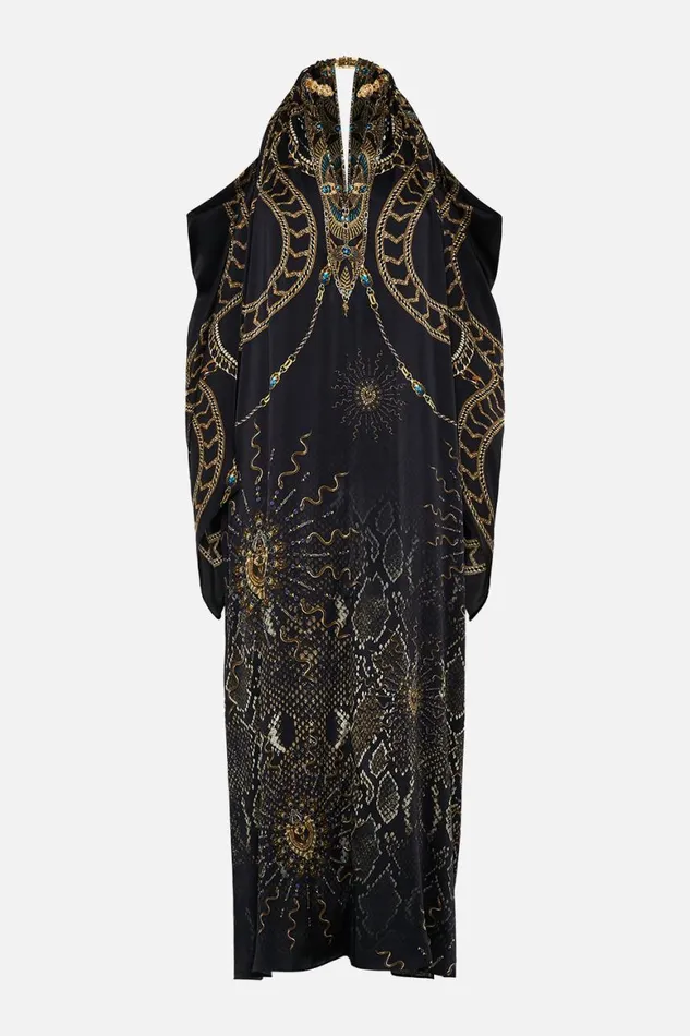 FLARED SLEEVE COLD SHOULDER LONG KAFTAN CALL ME CLEOPATRA Call Me Cleopatra Womens Camilla Kaftans